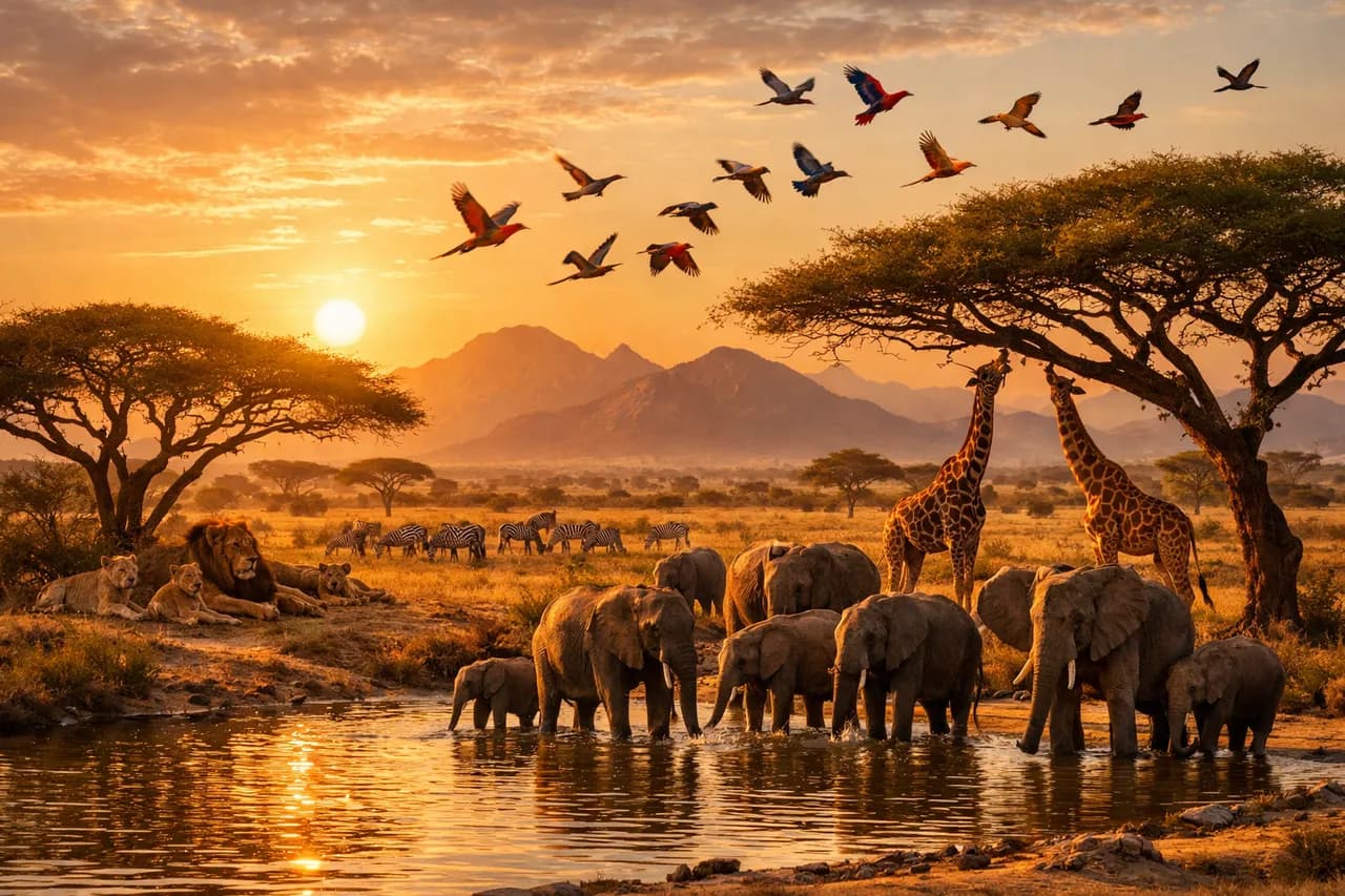 Terrestrial Wildlife trivia illustration