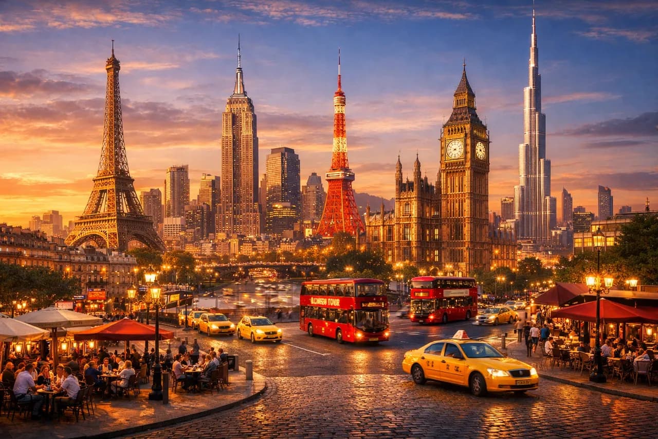 Great Cities of the World trivia illustration