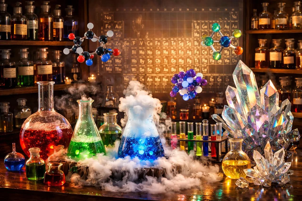 Chemistry trivia illustration