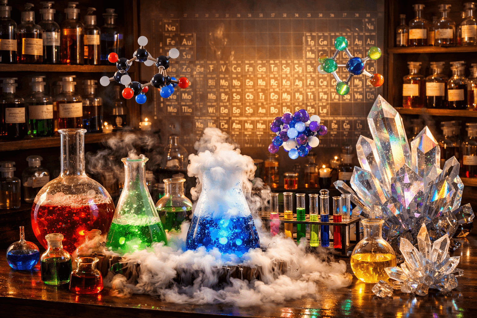 Chemistry trivia illustration