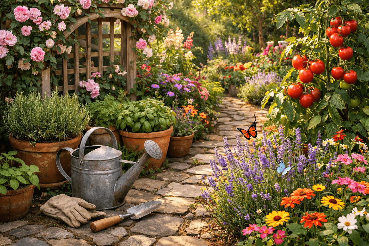 Gardening trivia illustration