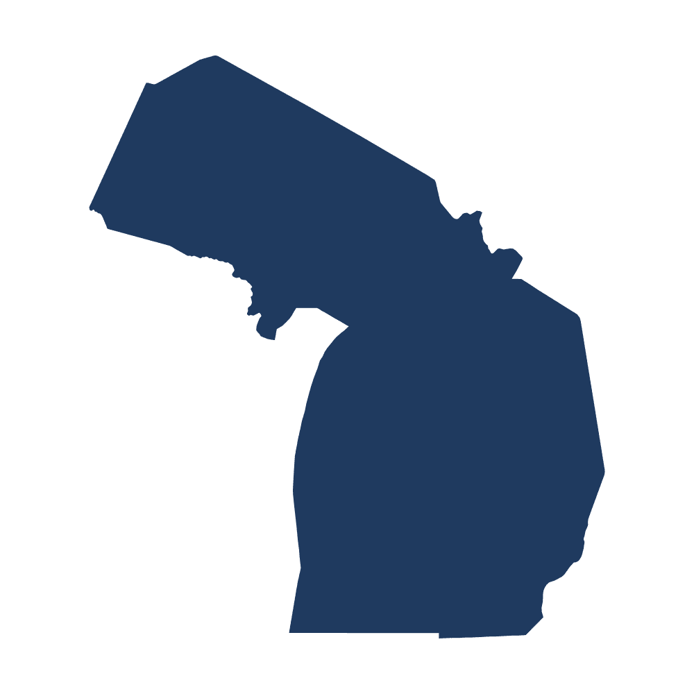 Outlines of the US States trivia question image